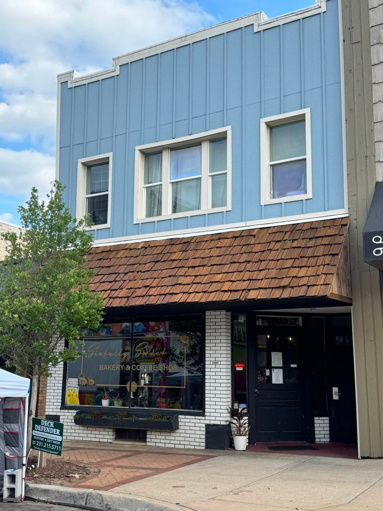 Storefront of Sinfully Sweet Bakery and Coffee Shop on Main Street in Fremont
